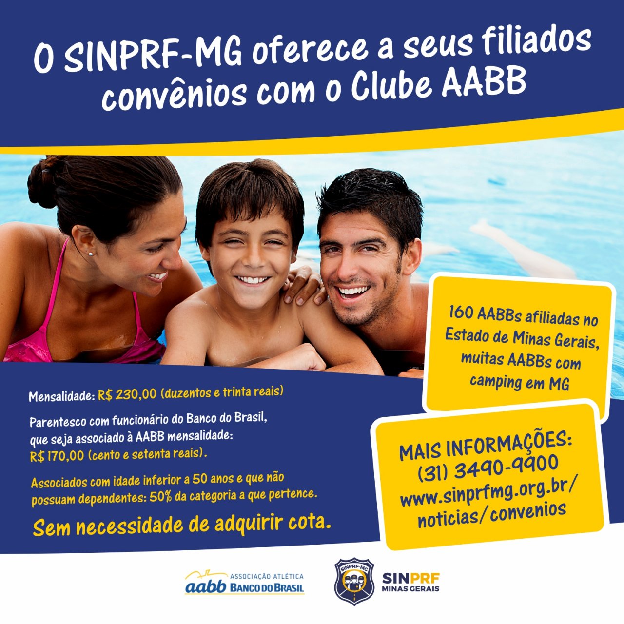 Convênio abre clube da AABB para todos os bancários